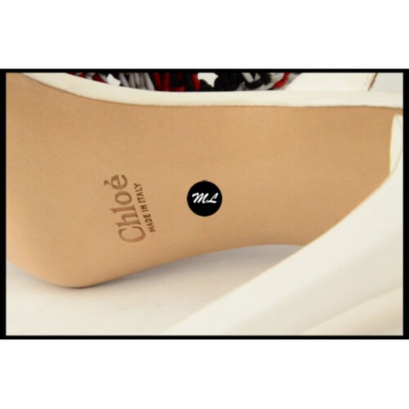 CHLOE SHOES WOVEN LEATHER GLADIATOR 'TRIBAL' SANDALS MULTI COLOR sz 39.5 / 9.5 - Picture 10 of 10